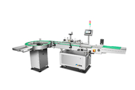 220V Automatic Vertical Round Glass Bottle Labeling Machine With Bottle Unscrambler