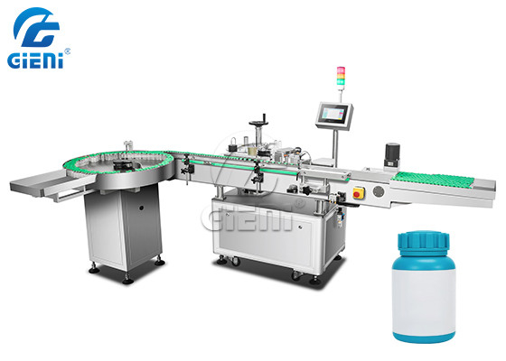 Semi Automatic Round Bottle Glass Bottle Labeling Machine PLC With Siemens