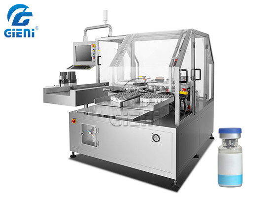 Rotary Type Vertical Round Bottle Labeling Machine High Speed Non Stop 2.8KW
