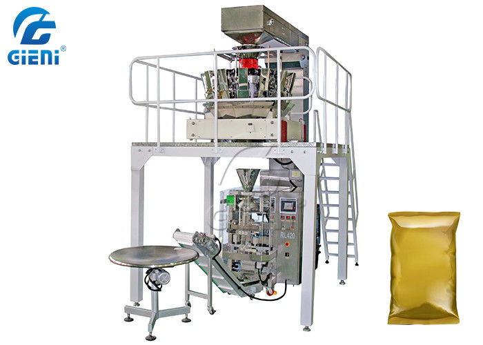 Multihead Weigher Vertical Packing Machines SS304 Food Packaging Sealing Machine