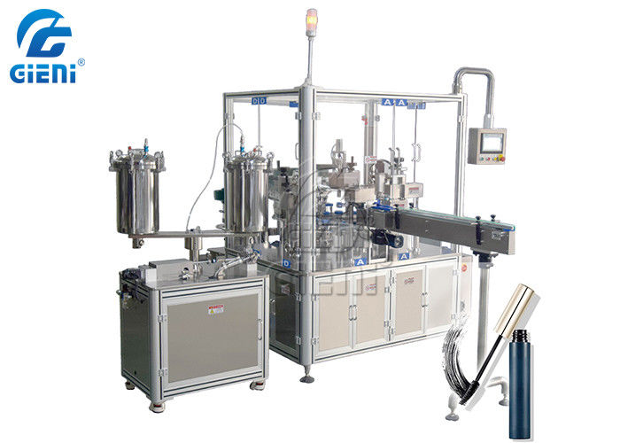 20L Stainless Steel Tank Rotary Type Mascara Filling And Capping Machine