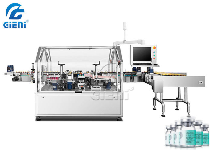 Lyophilized Powder Bottle Labeling Machine 10-20ml Glass Vaccine Automatic Bottle Labeler